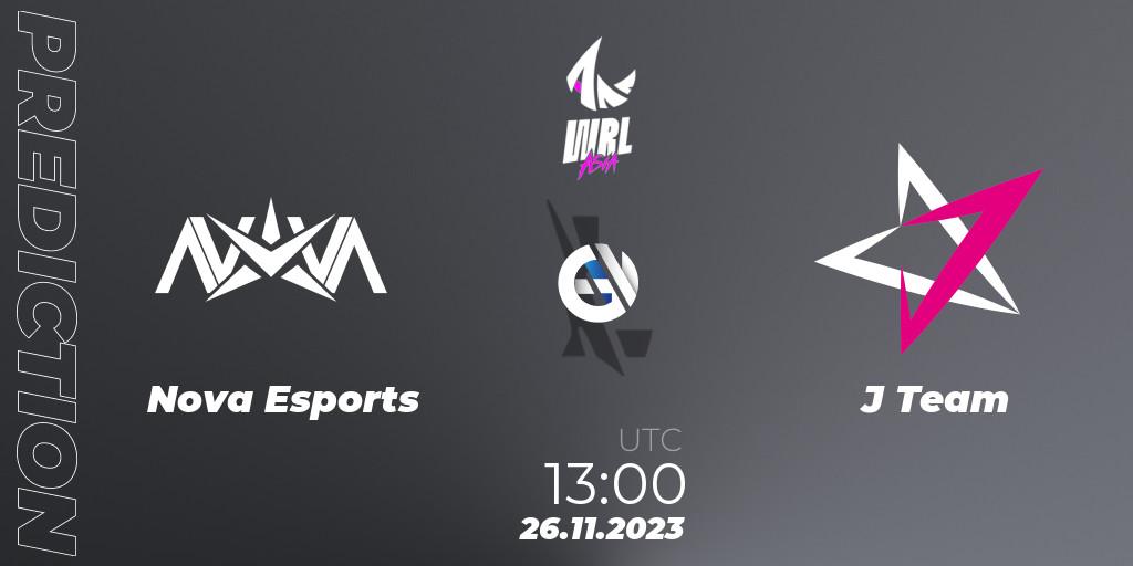 Nova Esports vs J Team: Betting TIp, Match Prediction. 26.11.2023 at 13:00. Wild Rift, WRL Asia 2023 - Season 2 - Regular Season