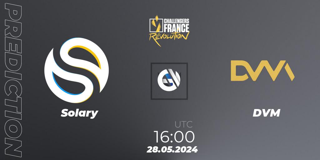 Solary vs DVM: Betting TIp, Match Prediction. 28.05.2024 at 16:00. VALORANT, VALORANT Challengers 2024 France: Revolution Split 2