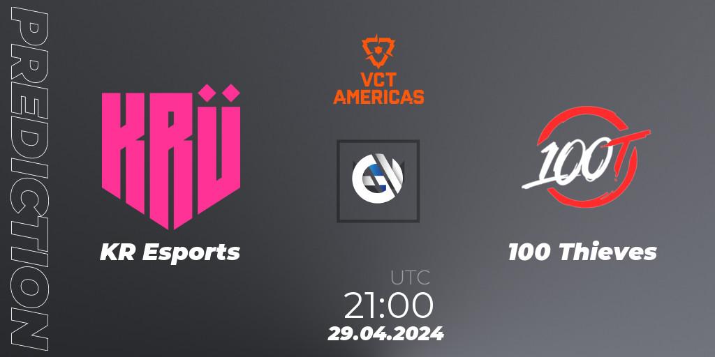 KRÜ Esports vs 100 Thieves: Betting TIp, Match Prediction. 29.04.24. VALORANT, VALORANT Champions Tour 2024: Americas League - Stage 1 - Group Stage