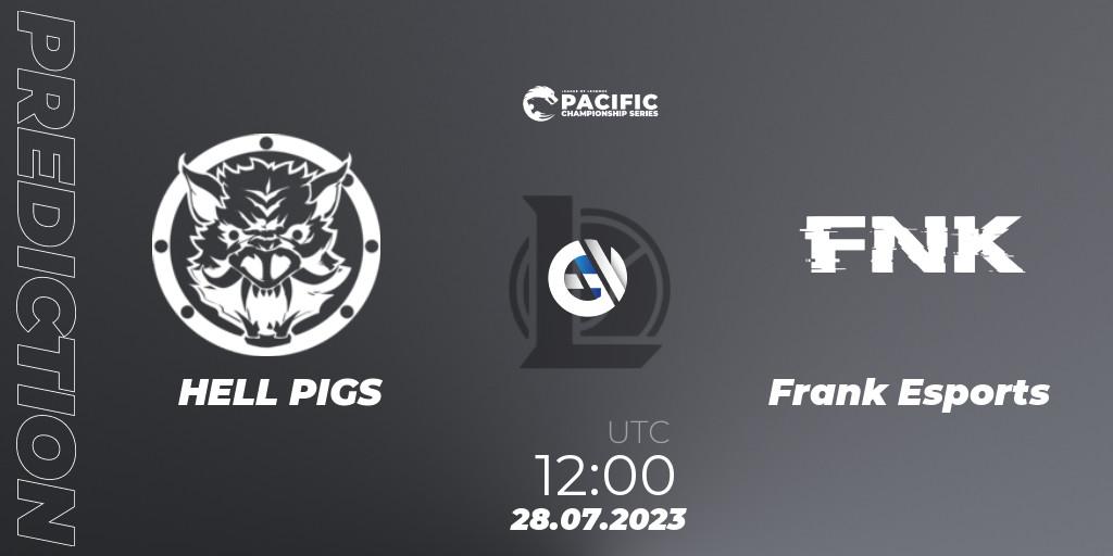 HELL PIGS vs Frank Esports: Betting TIp, Match Prediction. 28.07.2023 at 12:25. LoL, PACIFIC Championship series Group Stage