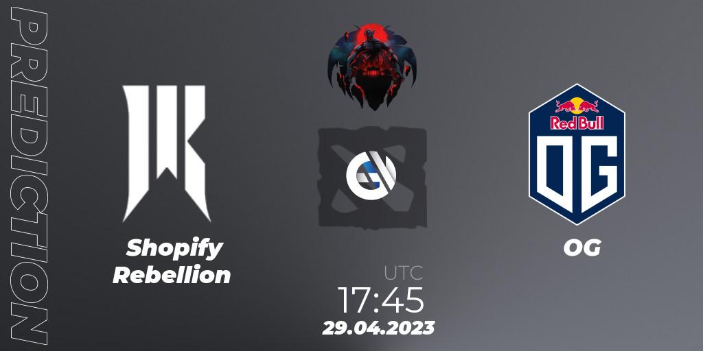Shopify Rebellion vs OG: Betting TIp, Match Prediction. 29.04.2023 at 18:05. Dota 2, The Berlin Major 2023 ESL - Group Stage