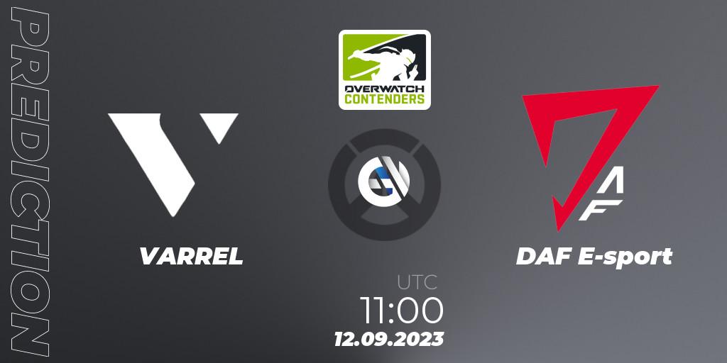 VARREL vs DAF E-sport: Betting TIp, Match Prediction. 12.09.2023 at 11:00. Overwatch, Overwatch Contenders 2023 Fall Series: Asia Pacific