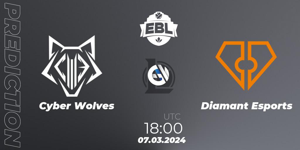 Cyber Wolves vs Diamant Esports: Betting TIp, Match Prediction. 07.03.24. LoL, Esports Balkan League Season 14