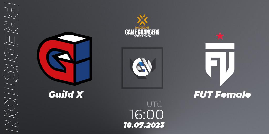 Guild X vs FUT Female: Betting TIp, Match Prediction. 18.07.2023 at 16:10. VALORANT, VCT 2023: Game Changers EMEA Series 2 - Group Stage