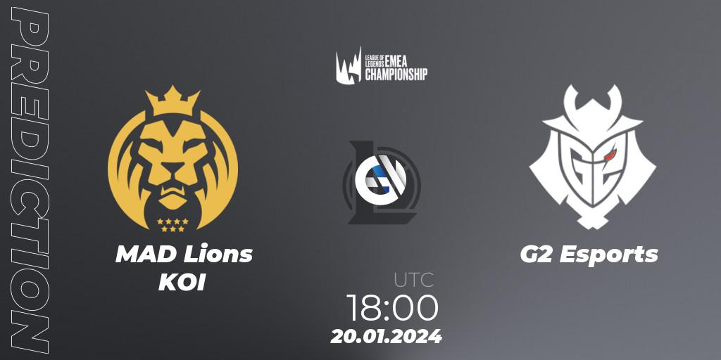 MAD Lions KOI vs G2 Esports: Betting TIp, Match Prediction. 20.01.24. LoL, LEC Winter 2024 - Regular Season