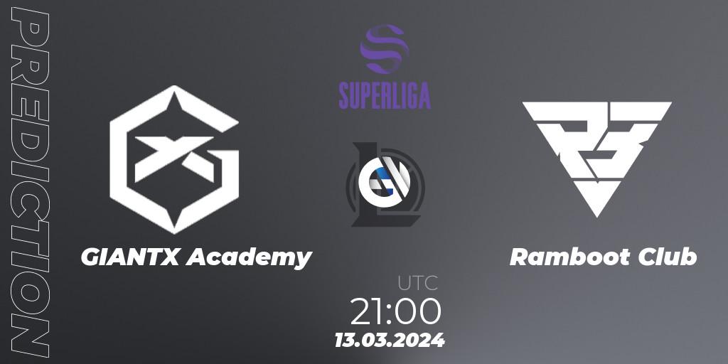 GIANTX Academy vs Ramboot Club: Betting TIp, Match Prediction. 13.03.24. LoL, Superliga Spring 2024 - Group Stage
