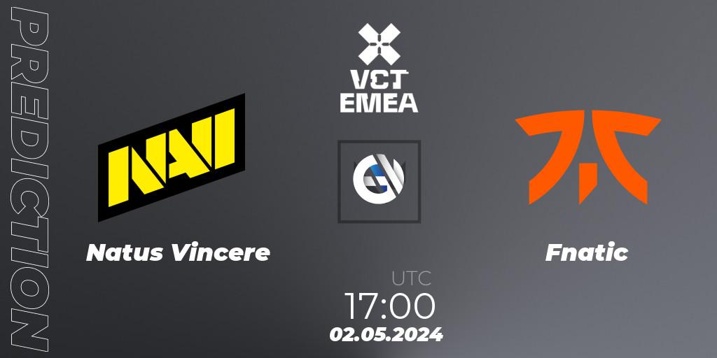 Natus Vincere vs Fnatic: Betting TIp, Match Prediction. 02.05.2024 at 18:00. VALORANT, VALORANT Champions Tour 2024: EMEA League - Stage 1 - Group Stage
