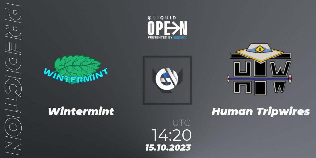 Wintermint vs Human Tripwires: Betting TIp, Match Prediction. 15.10.2023 at 14:20. VALORANT, Liquid Open 2023 - Europe