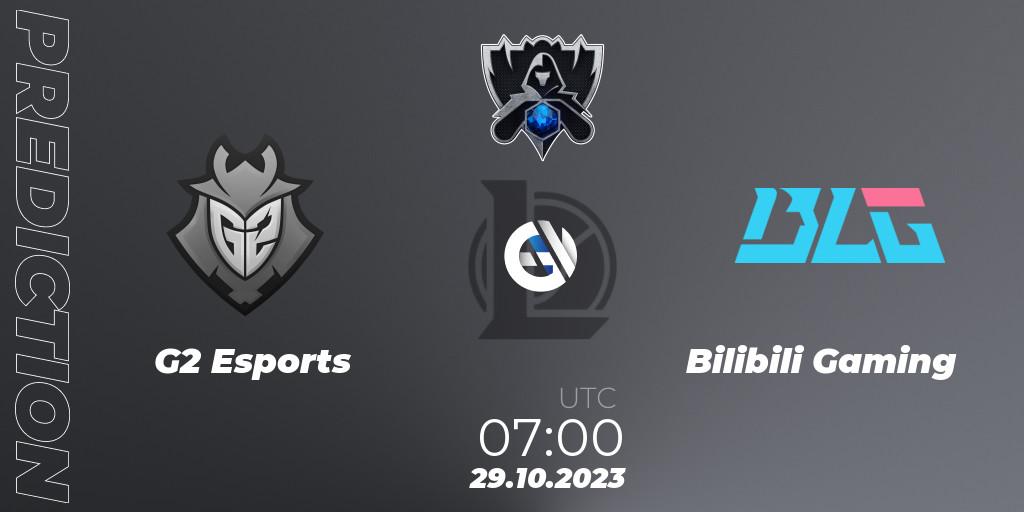 G2 Esports vs Bilibili Gaming: Betting TIp, Match Prediction. 29.10.23. LoL, Worlds 2023 LoL - Group Stage