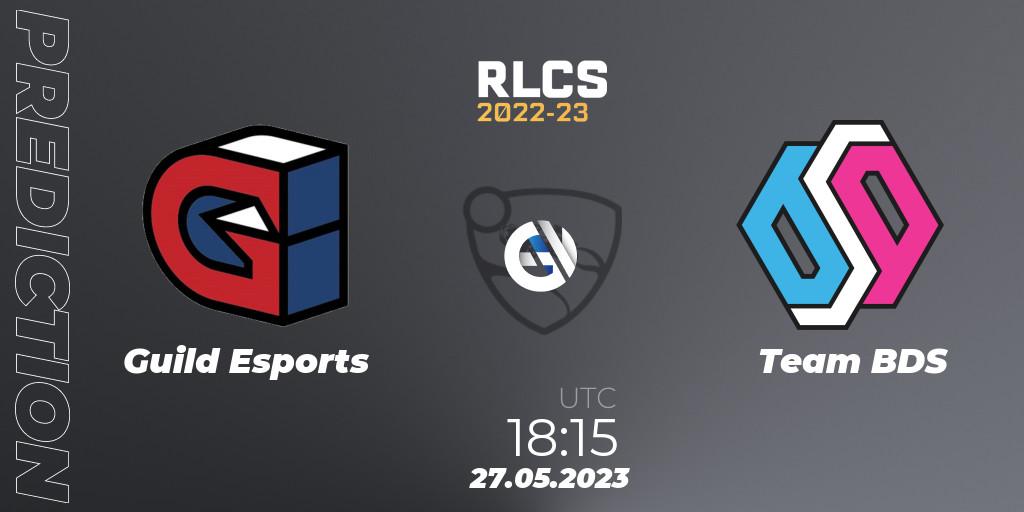 Guild Esports vs Team BDS: Betting TIp, Match Prediction. 27.05.2023 at 18:15. Rocket League, RLCS 2022-23 - Spring: Europe Regional 2 - Spring Cup