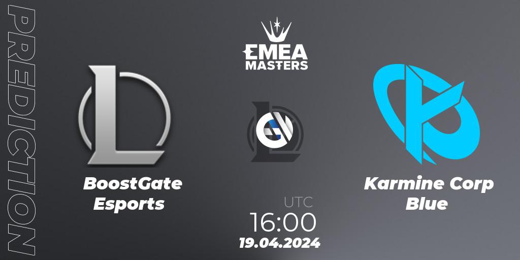 BoostGate Esports vs Karmine Corp Blue: Betting TIp, Match Prediction. 19.04.24. LoL, EMEA Masters Spring 2024 - Group Stage