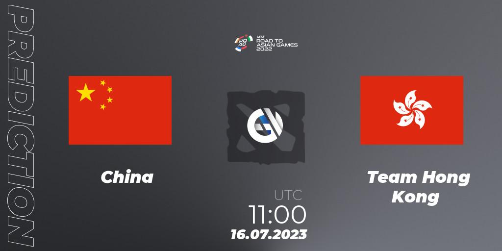 China vs Team Hong Kong: Betting TIp, Match Prediction. 16.07.2023 at 11:40. Dota 2, 2022 AESF Road to Asian Games - East Asia