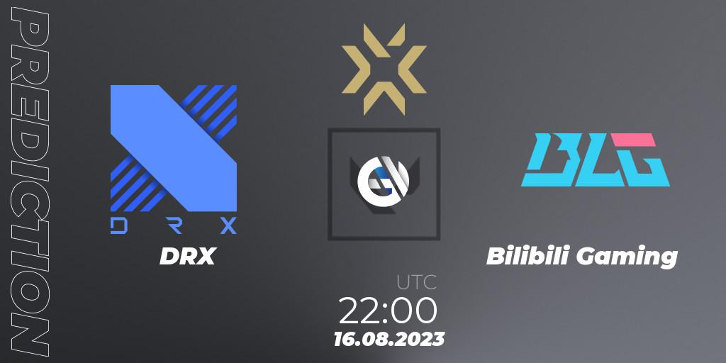 DRX vs Bilibili Gaming: Betting TIp, Match Prediction. 17.08.2023 at 19:10. VALORANT, VALORANT Champions 2023