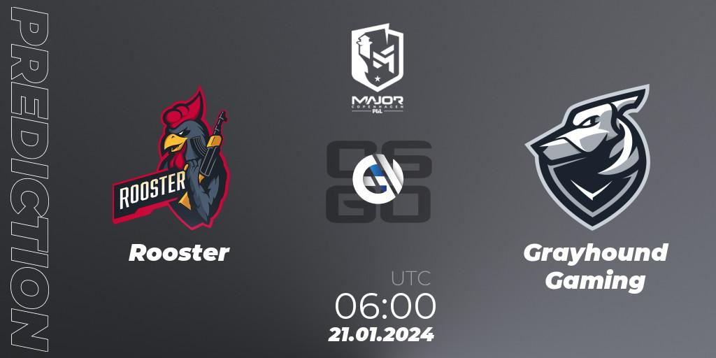 Rooster vs Grayhound Gaming: Betting TIp, Match Prediction. 21.01.24. CS2 (CS:GO), PGL CS2 Major Copenhagen 2024 Oceania RMR Closed Qualifier