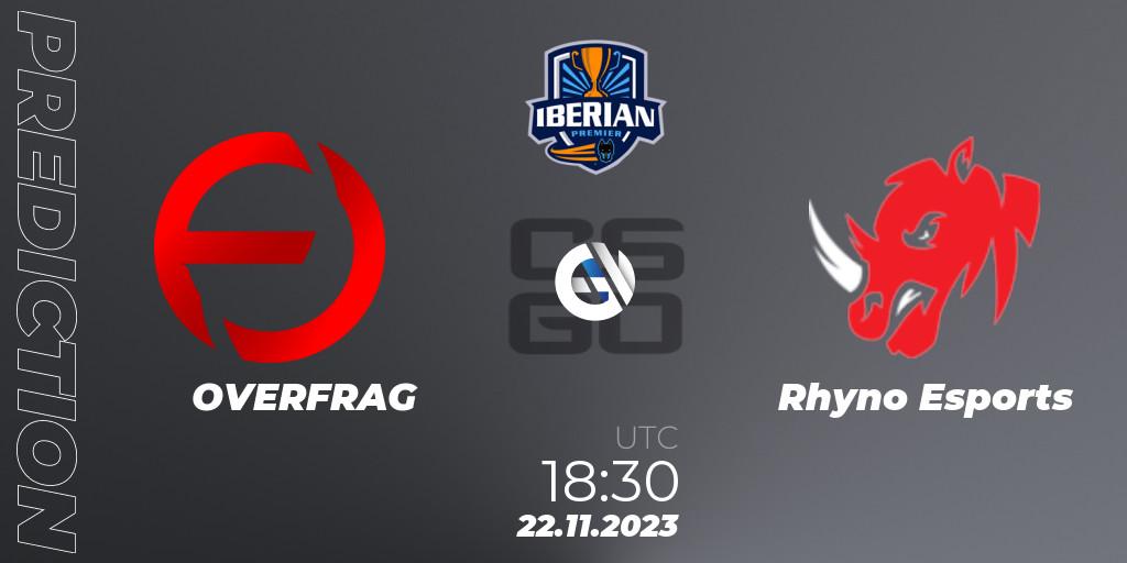 OVERFRAG vs Rhyno Esports: Betting TIp, Match Prediction. 22.11.2023 at 19:30. Counter-Strike (CS2), Dogmination Iberian Premier 2023: Online Stage
