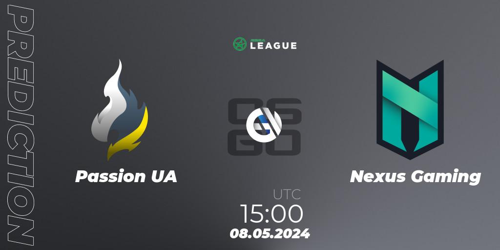 Passion UA vs Nexus Gaming: Betting TIp, Match Prediction. 08.05.24. CS2 (CS:GO), ESEA Season 49: Advanced Division - Europe