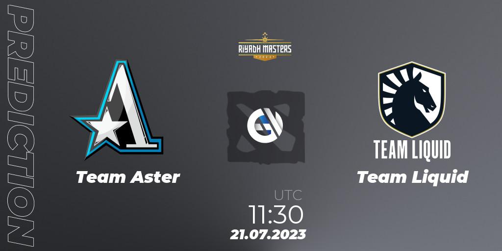 Team Aster vs Team Liquid: Betting TIp, Match Prediction. 21.07.2023 at 12:06. Dota 2, Riyadh Masters 2023 - Group Stage