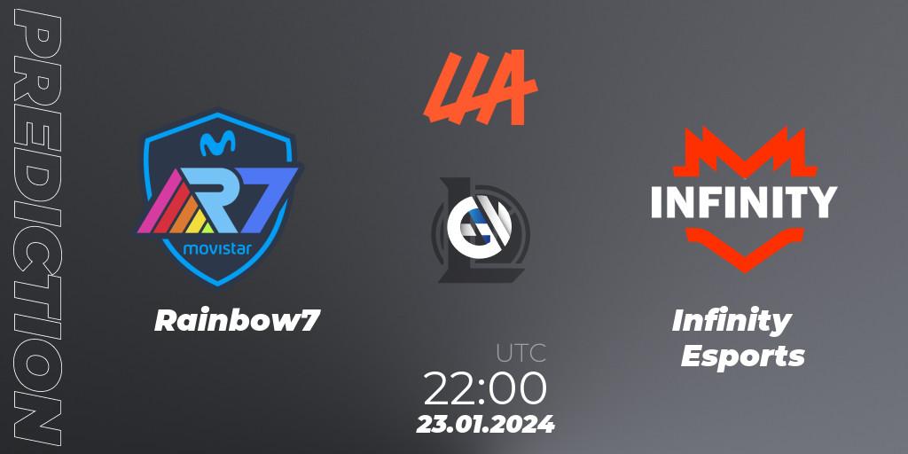 Rainbow7 vs Infinity Esports: Betting TIp, Match Prediction. 23.01.24. LoL, LLA 2024 Opening Group Stage