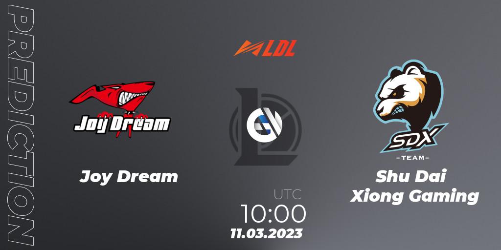 Joy Dream vs Shu Dai Xiong Gaming: Betting TIp, Match Prediction. 11.03.23. LoL, LDL 2023 - Regular Season