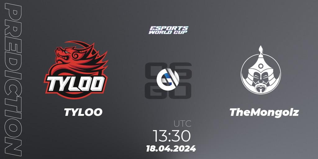 TYLOO vs TheMongolz: Betting TIp, Match Prediction. 18.04.24. CS2 (CS:GO), Esports World Cup 2024: Asian Closed Qualifier