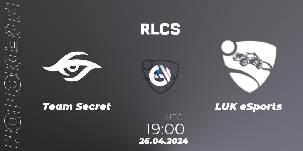 Team Secret vs LUK eSports: Betting TIp, Match Prediction. 26.04.24. Rocket League, RLCS 2024 - Major 2: SAM Open Qualifier 4