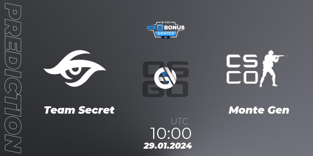Team Secret vs Monte Gen: Betting TIp, Match Prediction. 29.01.2024 at 10:00. Counter-Strike (CS2), IceBonus Series #1