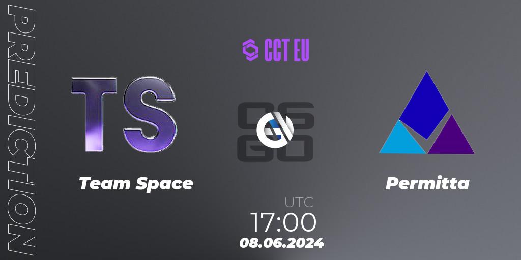 Team Space vs Permitta: Betting TIp, Match Prediction. 08.06.2024 at 17:00. Counter-Strike (CS2), CCT Season 2 Europe Series 5