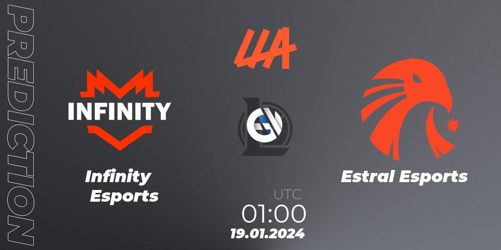 Infinity Esports vs Estral Esports: Betting TIp, Match Prediction. 19.01.24. LoL, LLA 2024 Opening Group Stage