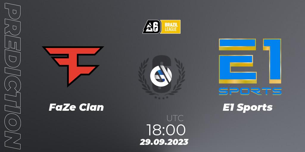 FaZe Clan vs E1 Sports: Betting TIp, Match Prediction. 29.09.2023 at 18:00. Rainbow Six, Brazil League 2023 - Stage 2