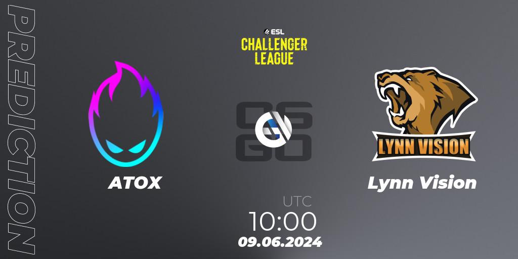 ATOX vs Lynn Vision: Betting TIp, Match Prediction. 09.06.2024 at 10:00. Counter-Strike (CS2), ESL Challenger League Season 47: Asia