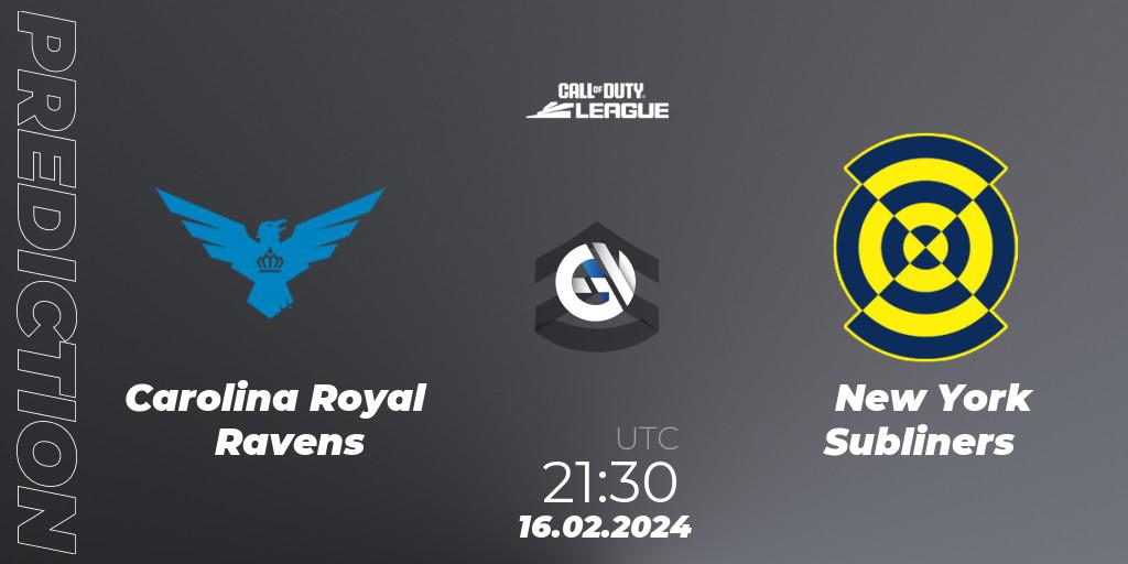 Carolina Royal Ravens vs New York Subliners: Betting TIp, Match Prediction. 16.02.2024 at 21:30. Call of Duty, Call of Duty League 2024: Stage 2 Major Qualifiers