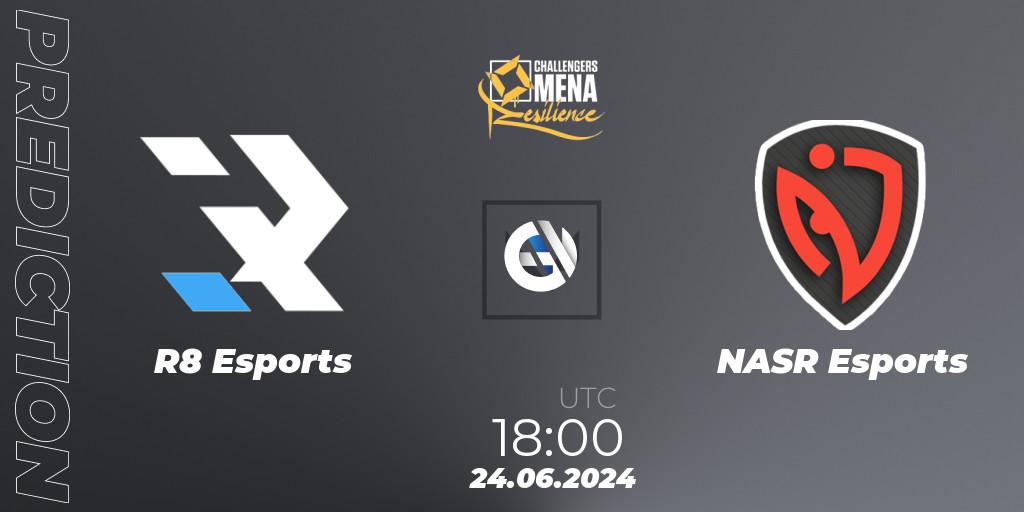 R8 Esports vs NASR Esports: Betting TIp, Match Prediction. 24.06.2024 at 18:00. VALORANT, VALORANT Challengers 2024 MENA: Resilience Split 2 - Levant and North Africa