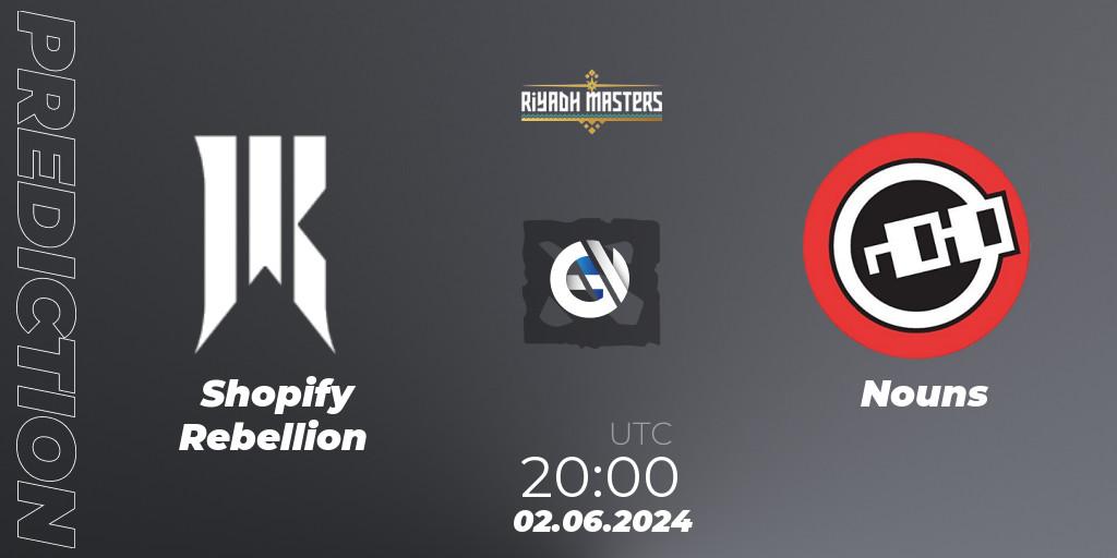 Shopify Rebellion vs Nouns: Betting TIp, Match Prediction. 02.06.2024 at 20:20. Dota 2, Riyadh Masters 2024: North America Closed Qualifier