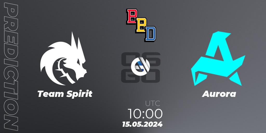 Team Spirit vs Aurora: Betting TIp, Match Prediction. 15.05.2024 at 10:00. Counter-Strike (CS2), BetBoom Dacha Belgrade 2024