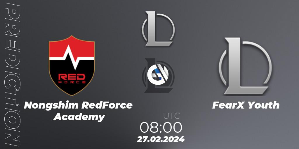 Nongshim RedForce Academy vs FearX Youth: Betting TIp, Match Prediction. 27.02.24. LoL, LCK Challengers League 2024 Spring - Group Stage