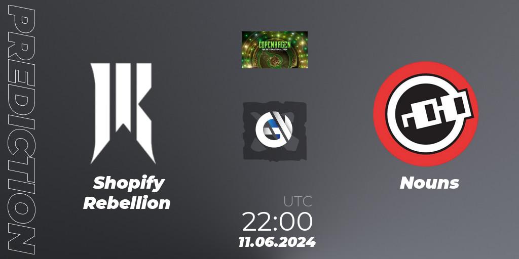 Shopify Rebellion vs Nouns: Betting TIp, Match Prediction. 11.06.2024 at 22:00. Dota 2, The International 2024: North America Closed Qualifier