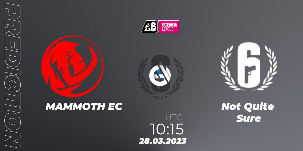 MAMMOTH EC vs Not Quite Sure: Betting TIp, Match Prediction. 28.03.23. Rainbow Six, Oceania League 2023 - Stage 1