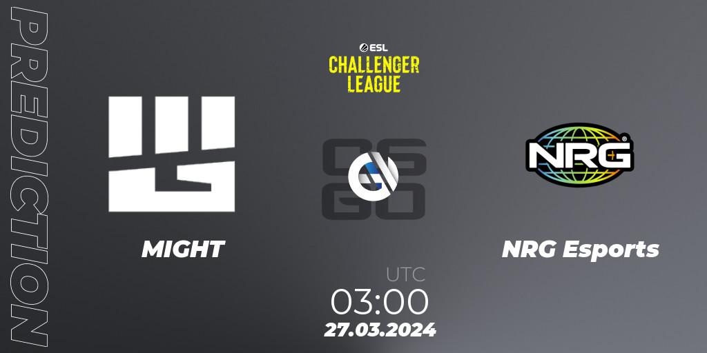 MIGHT vs NRG Esports: Betting TIp, Match Prediction. 27.03.24. CS2 (CS:GO), ESL Challenger League Season 47: North America