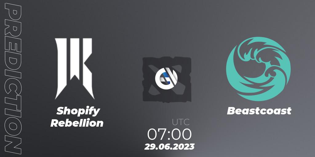 Shopify Rebellion vs Beastcoast: Betting TIp, Match Prediction. 29.06.2023 at 07:13. Dota 2, Bali Major 2023 - Group Stage