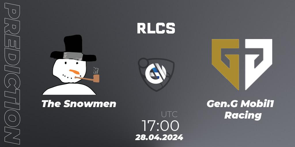 The Snowmen vs Gen.G Mobil1 Racing: Betting TIp, Match Prediction. 28.04.2024 at 17:00. Rocket League, RLCS 2024 - Major 2: NA Open Qualifier 4