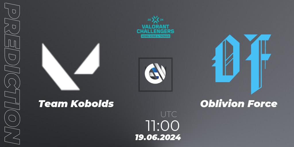 Team Kobolds vs Oblivion Force: Betting TIp, Match Prediction. 19.06.2024 at 11:00. VALORANT, VALORANT Challengers Hong Kong and Taiwan 2024: Split 2