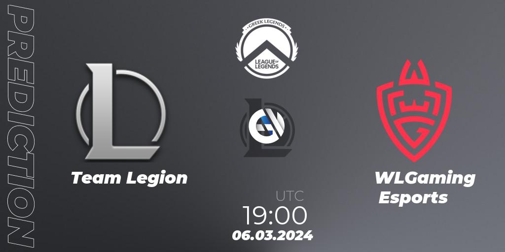 Team Legion vs WLGaming Esports: Betting TIp, Match Prediction. 06.03.2024 at 19:00. LoL, GLL Spring 2024