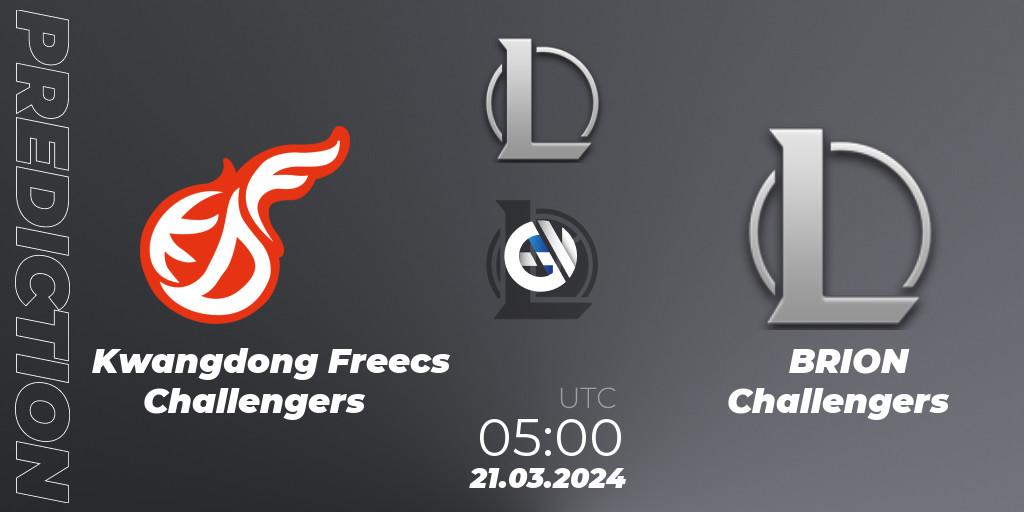 Kwangdong Freecs Challengers vs BRION Challengers: Betting TIp, Match Prediction. 21.03.24. LoL, LCK Challengers League 2024 Spring - Group Stage