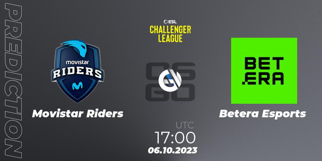 Movistar Riders vs Betera Esports: Betting TIp, Match Prediction. 06.10.23. CS2 (CS:GO), ESL Challenger League Season 46: Europe