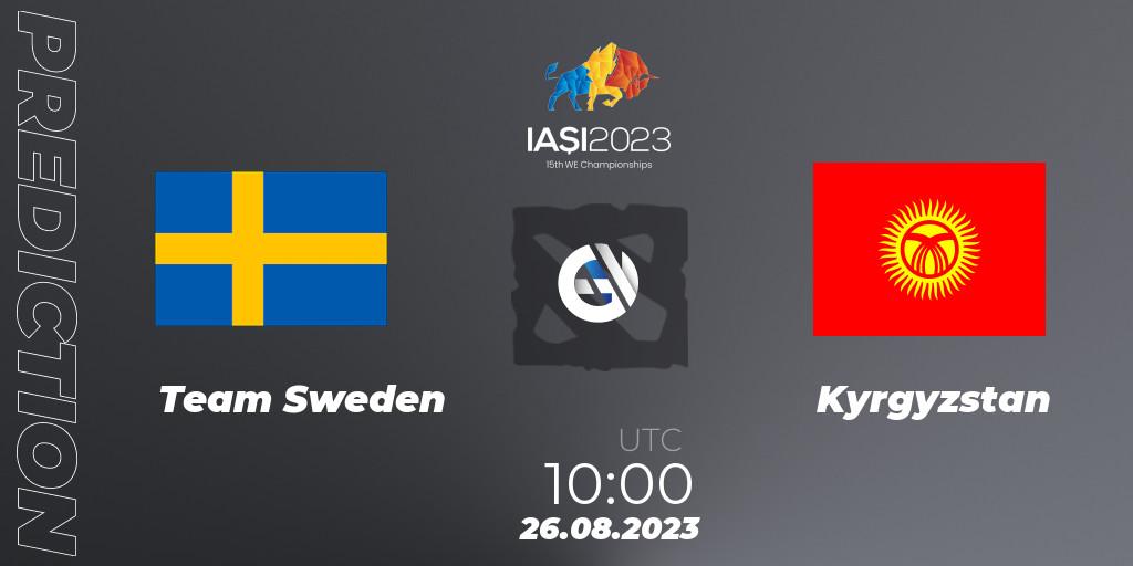 Team Sweden vs Kyrgyzstan: Betting TIp, Match Prediction. 26.08.2023 at 18:00. Dota 2, IESF World Championship 2023