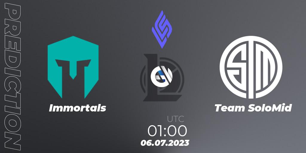 Immortals vs Team SoloMid: Betting TIp, Match Prediction. 06.07.23. LoL, LCS Summer 2023 - Group Stage