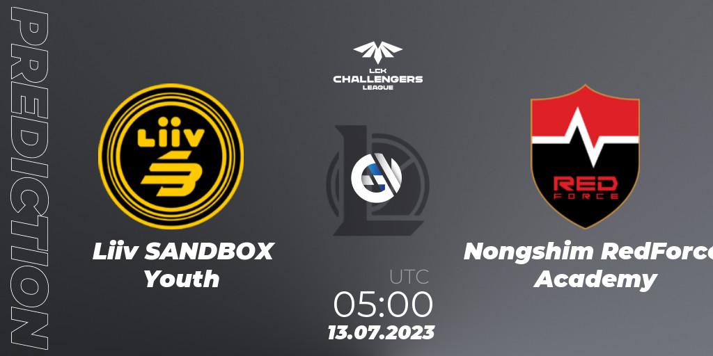 Liiv SANDBOX Youth vs Nongshim RedForce Academy: Betting TIp, Match Prediction. 13.07.23. LoL, LCK Challengers League 2023 Summer - Group Stage