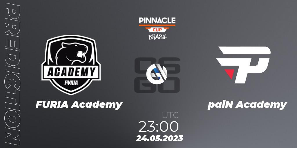 FURIA Academy vs paiN Academy: Betting TIp, Match Prediction. 24.05.2023 at 23:00. Counter-Strike (CS2), Pinnacle Brazil Cup 1