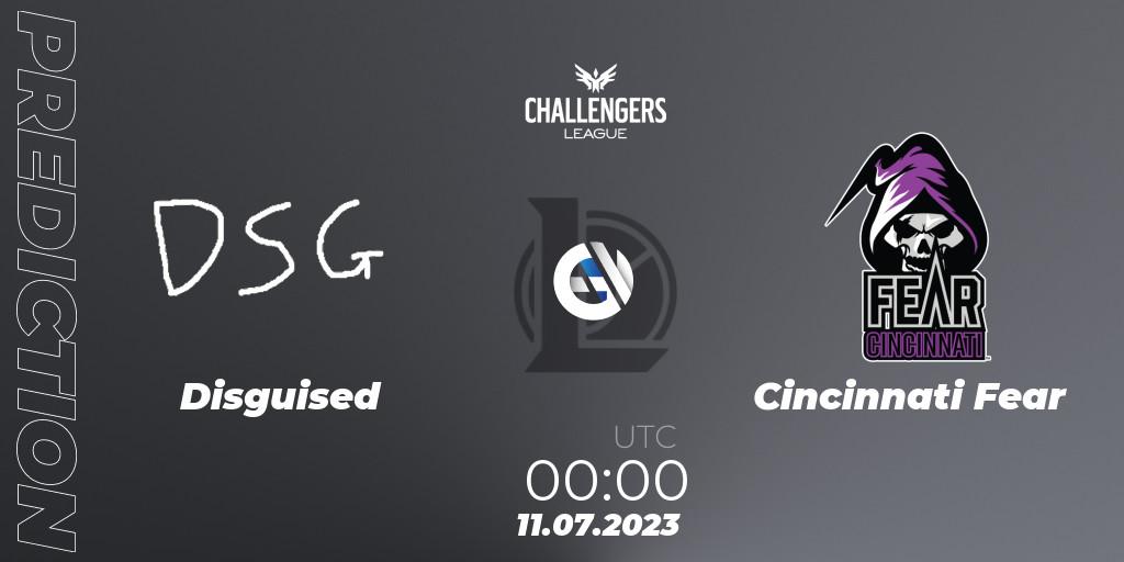 Disguised vs Cincinnati Fear: Betting TIp, Match Prediction. 10.07.2023 at 22:00. LoL, North American Challengers League 2023 Summer - Group Stage