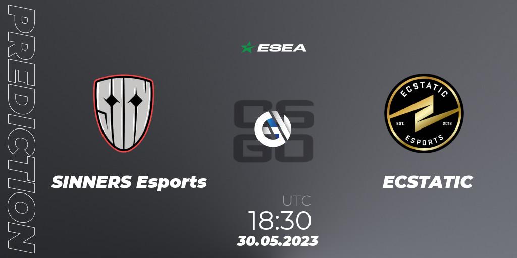 SINNERS Esports vs ECSTATIC: Betting TIp, Match Prediction. 30.05.2023 at 19:30. Counter-Strike (CS2), ESEA Advanced Season 45 Europe